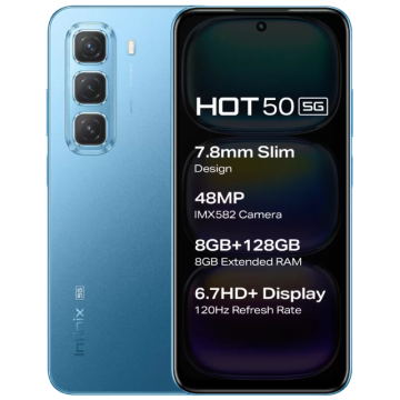 Смартфон Infinix HOT 50 5G 8GB/256GB Vibrant Blue X6720B-VB-8-256